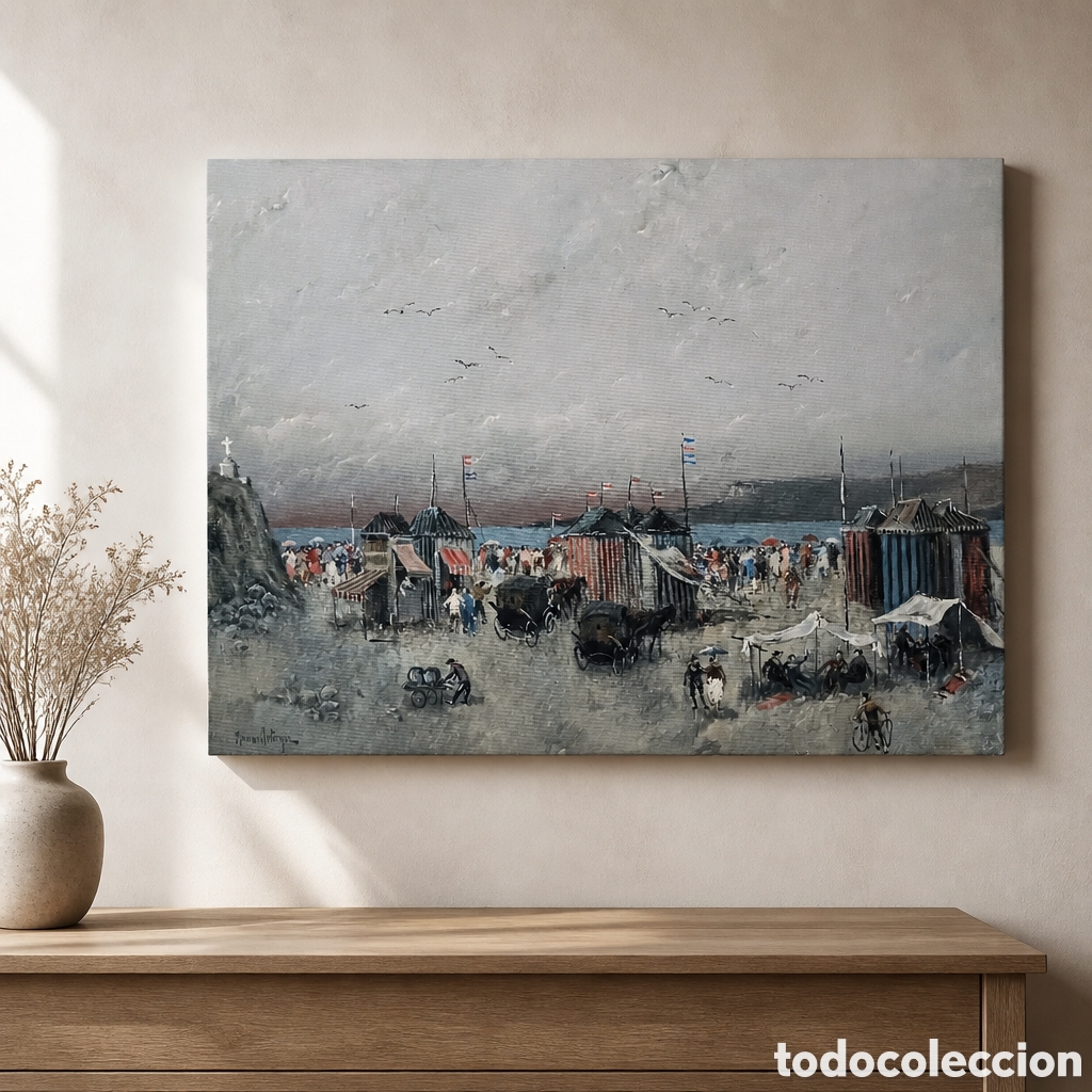 Arte: FRANCISCO MORENO ORTEGA . MALAGA . OLEO SOBRE LIENZO MEDIDAS OBRA 81x60 cm