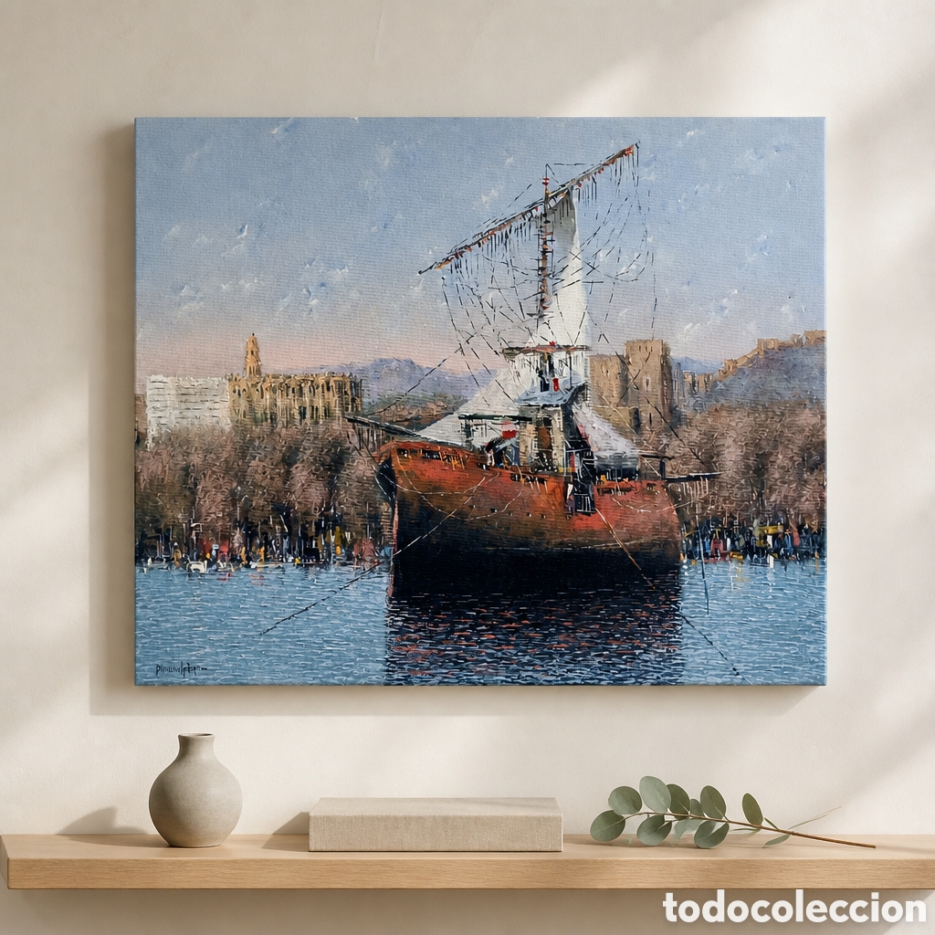 Arte: FRANCISCO MORENO ORTEGA . MALAGA . OLEO SOBRE LIENZO MEDIDAS OBRA 73x60 cm