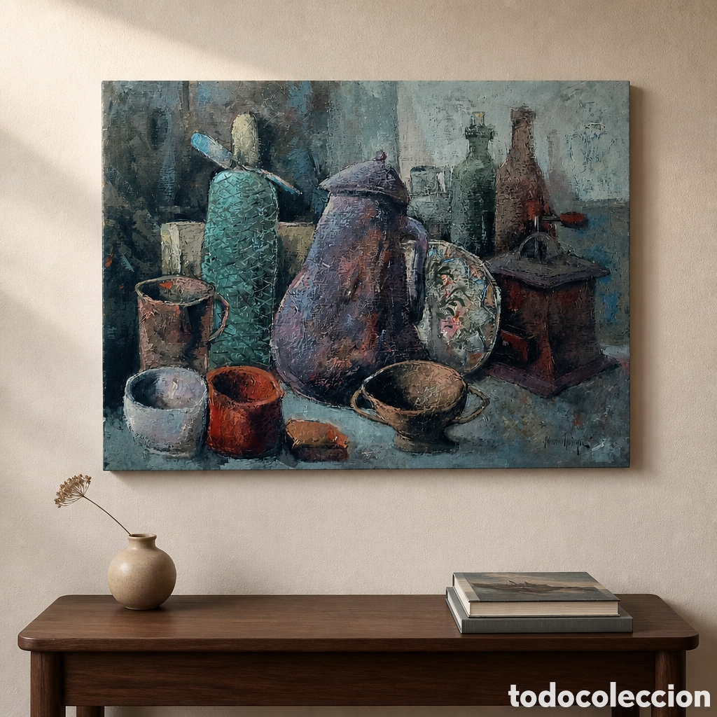 Arte: FRANCISCO MORENO ORTEGA . MALAGA . OLEO SOBRE LIENZO MEDIDAS OBRA 73x54 cm