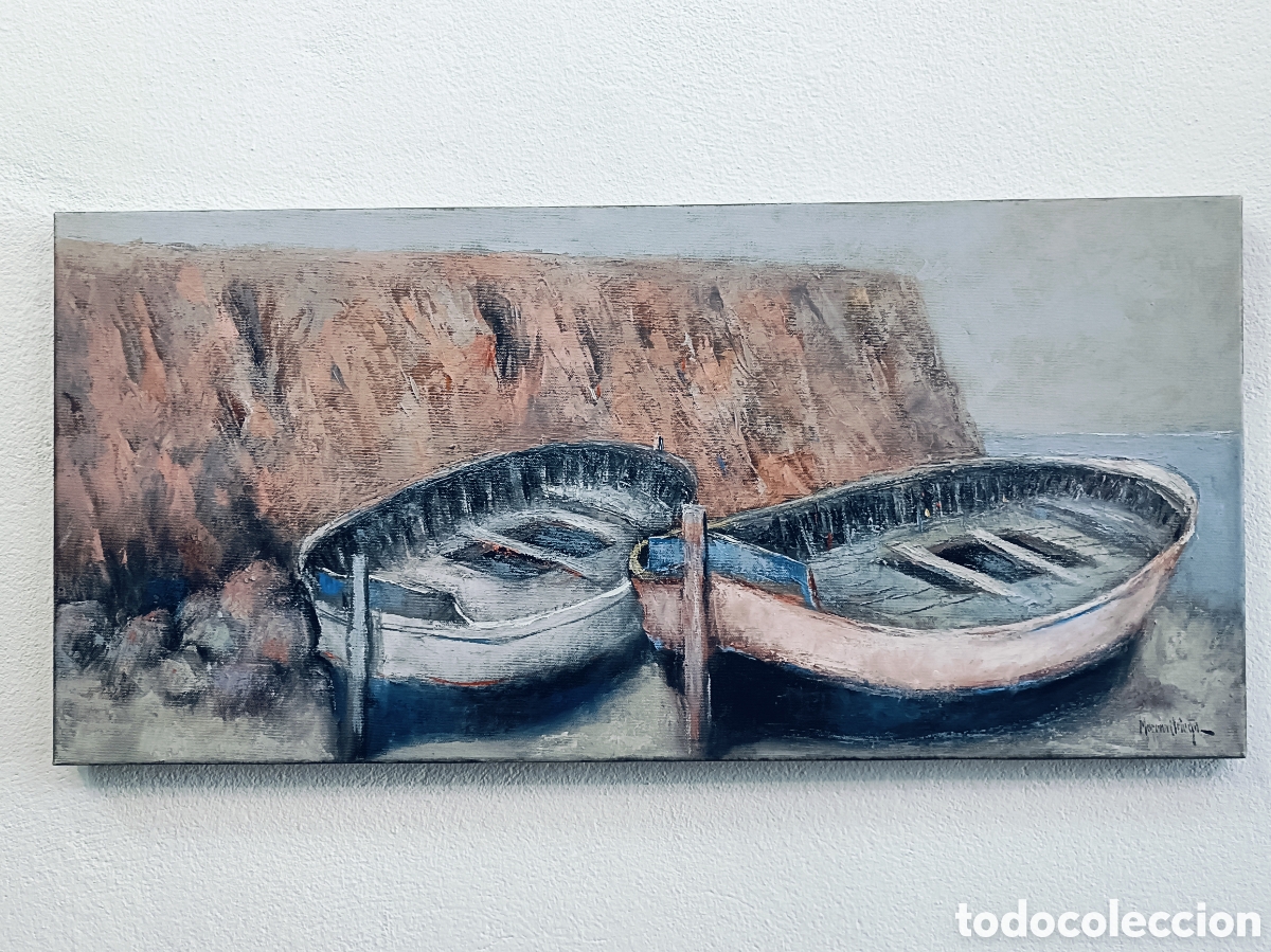 Arte: FRANCISCO MORENO ORTEGA . MALAGA . OLEO SOBRE LIENZO MEDIDAS OBRA 80x38 cm