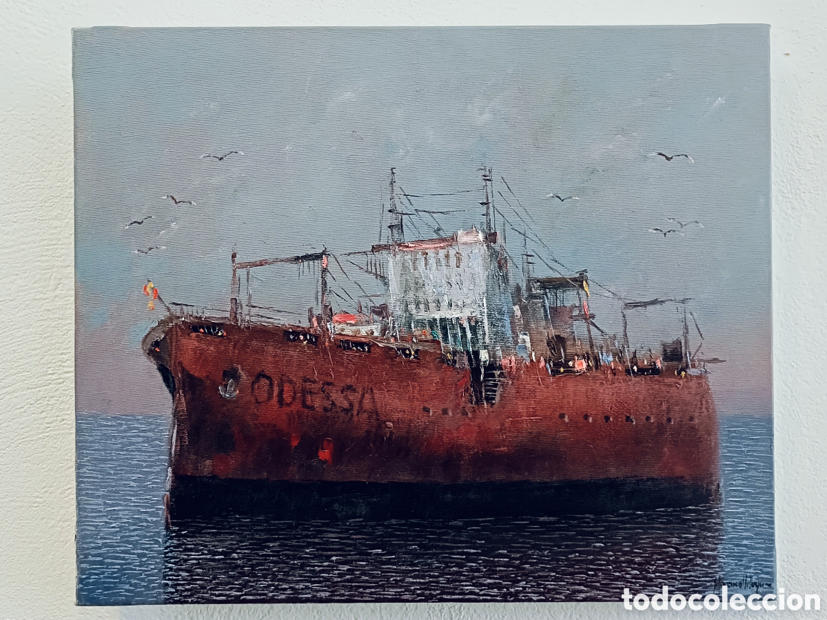 Arte: FRANCISCO MORENO ORTEGA . MALAGA . OLEO SOBRE LIENZO MEDIDAS OBRA 46x38 cm