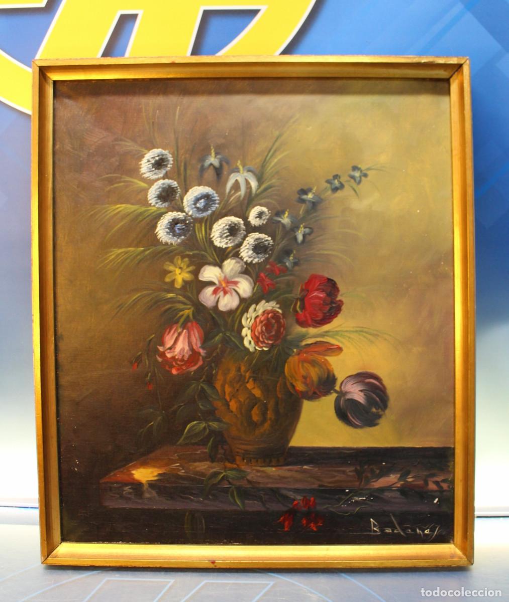 Art: An&eacute;monas, campanillas y rosas. Bodeg&oacute;n. &Oacute;leo sobre lienzo. Juan Badenes Miralles.