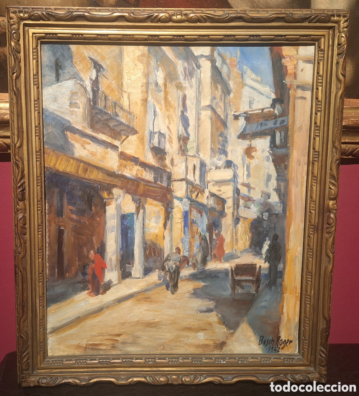 Arte: CARRER DEL REC COMTAL POR EMILI BOSCH ROGER (1894-1980)