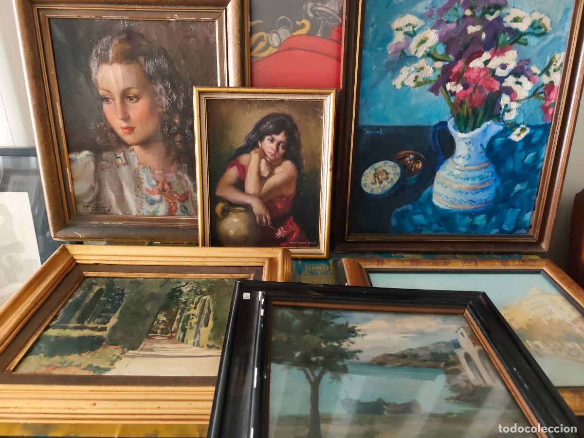 Arte: Conjunto de &oacute;leos pinturas XX