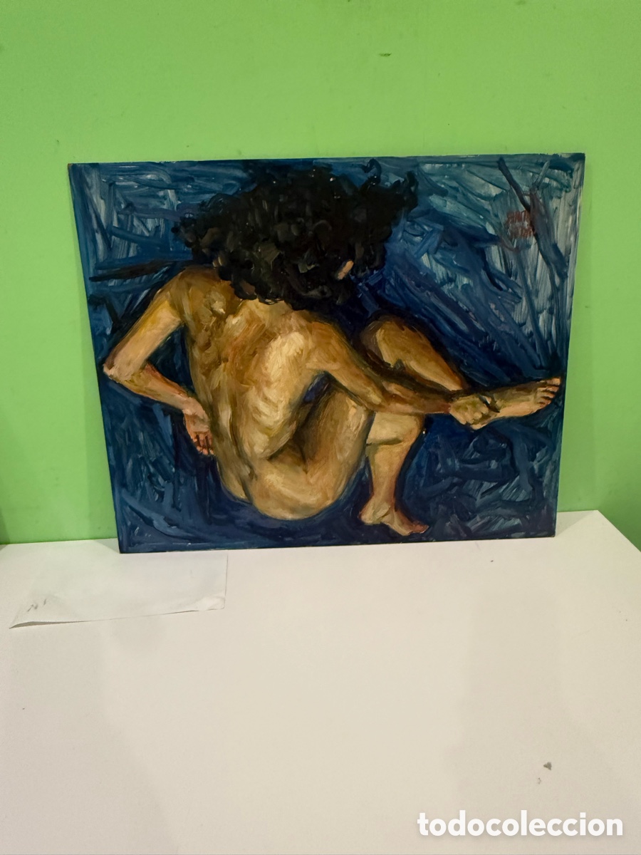 Art: Carles Prun&eacute;s (1937-2017) Desnudo femenino de espaldas firmado &ndash; &Oacute;leo sobre t&aacute;blex (60 x 73 cm)