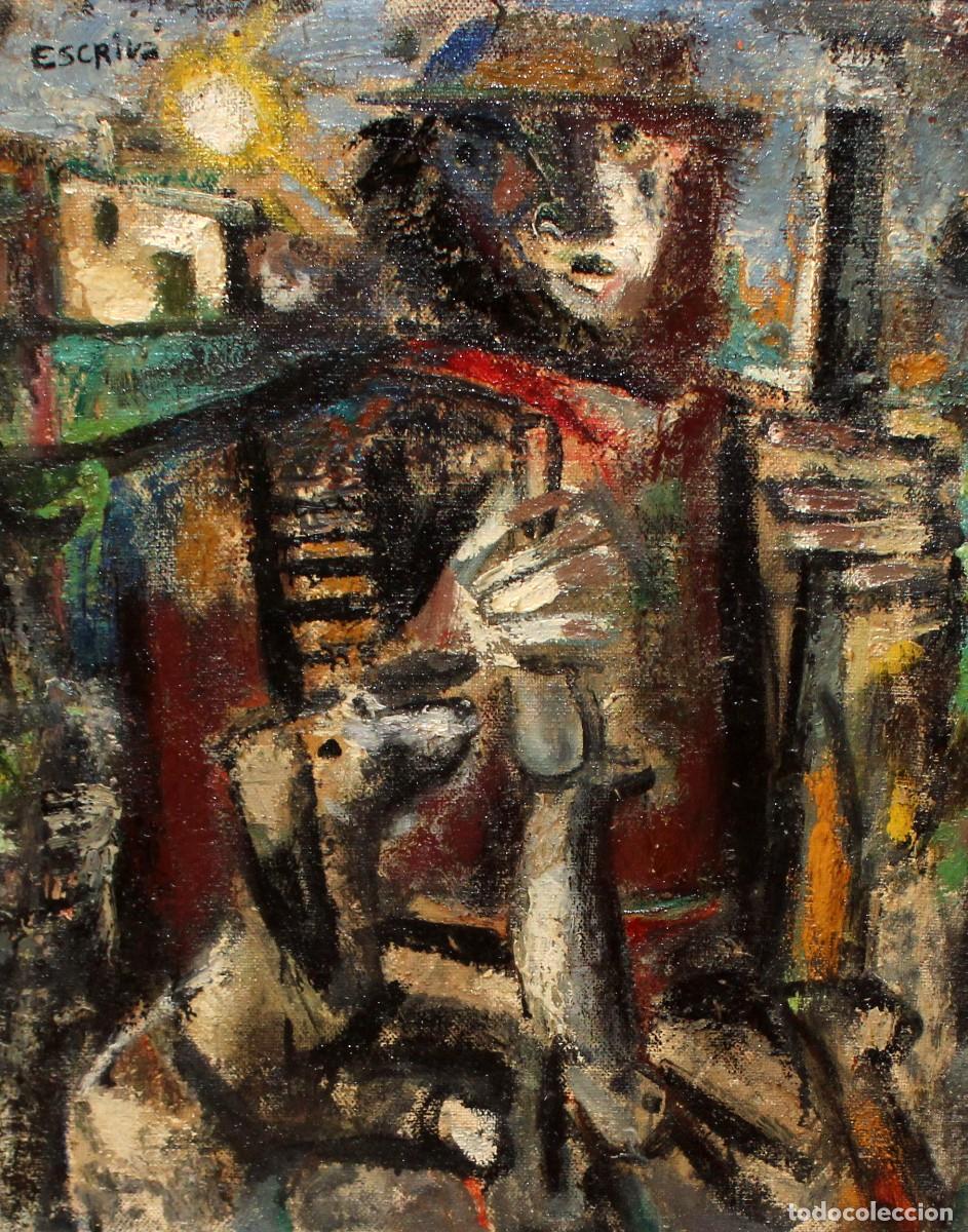 Arte: FERNANDO ESCRIVA CANTOS (Sagunto, 1905 - Madrid, 1977) OLEO SOBRE TELA. EL CAZADOR