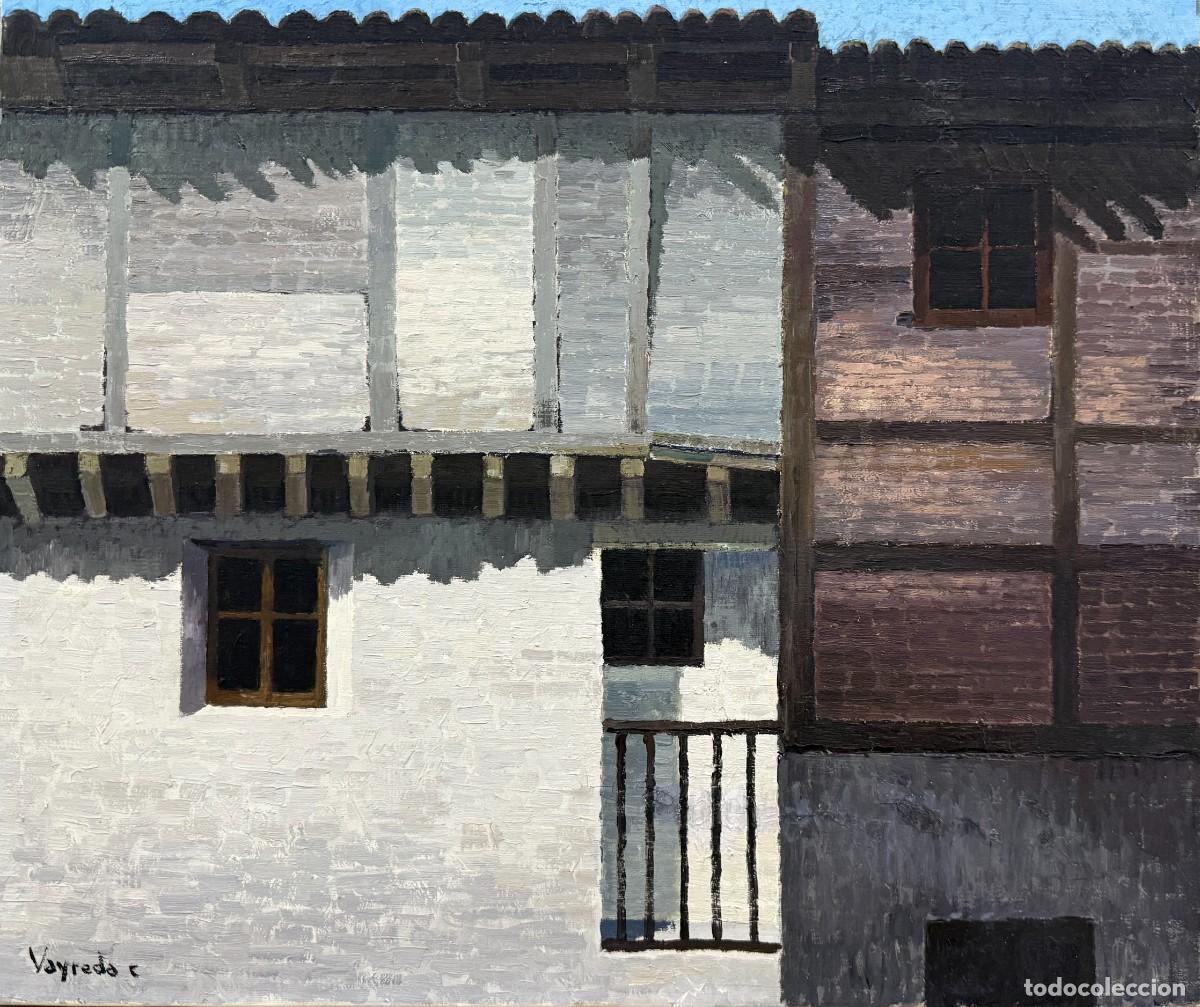 Arte: Josep Maria Vayreda Canadell - La Alberca - &Oacute;leo sobre lienzo - Casas de pueblo - Arquitectura