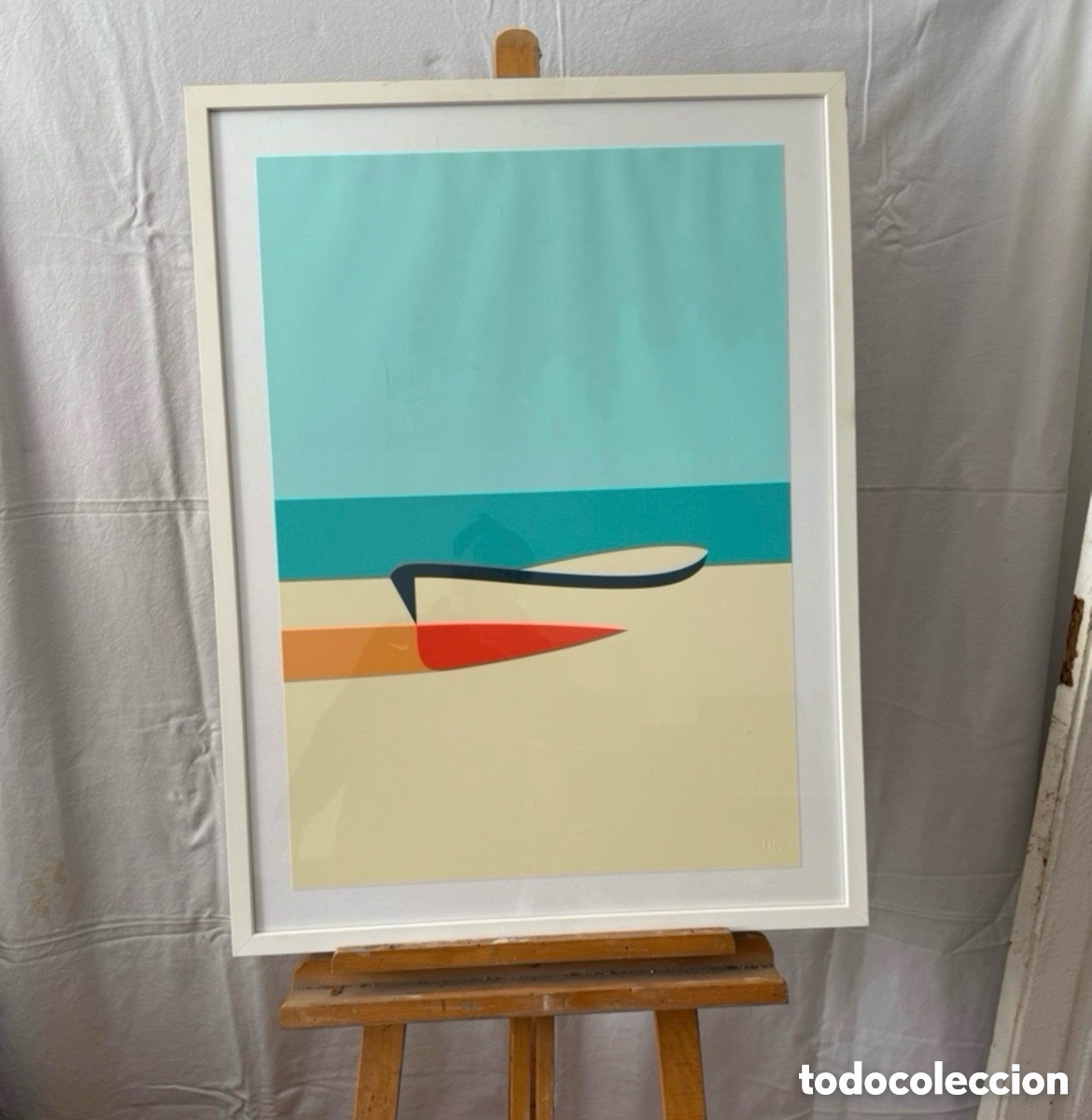 Arte: Litograf&iacute;a enmarcada HEY June 70x50 cm dise&ntilde;o contempor&aacute;neo