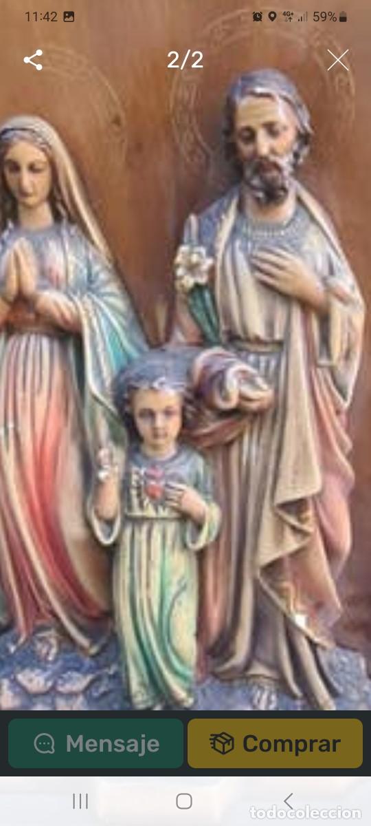 Arte: Sagrada Familia sobre tabla - Foto 2
