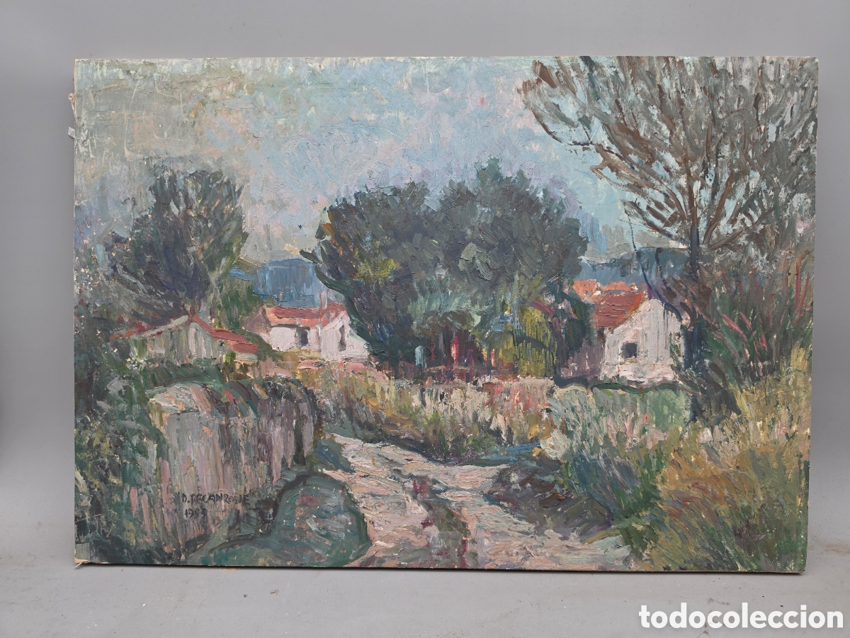 Arte: Pintura firmado D. Recanzone 1993 - 38 x 55 cm