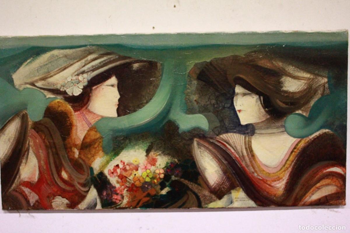 Arte: Pintura al &oacute;leo sobre lienzo artista Brescianini da Rovato de los a&ntilde;os '90. 50 &times; 100 cm.