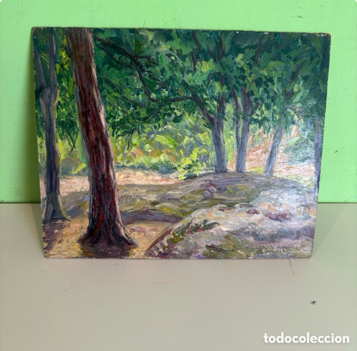Arte: ARTURO MARTINEZ (VALENCIA 1899 - BARCELONA) OLEO SOBRE TABLEX FIRMADO. PAISAJE.