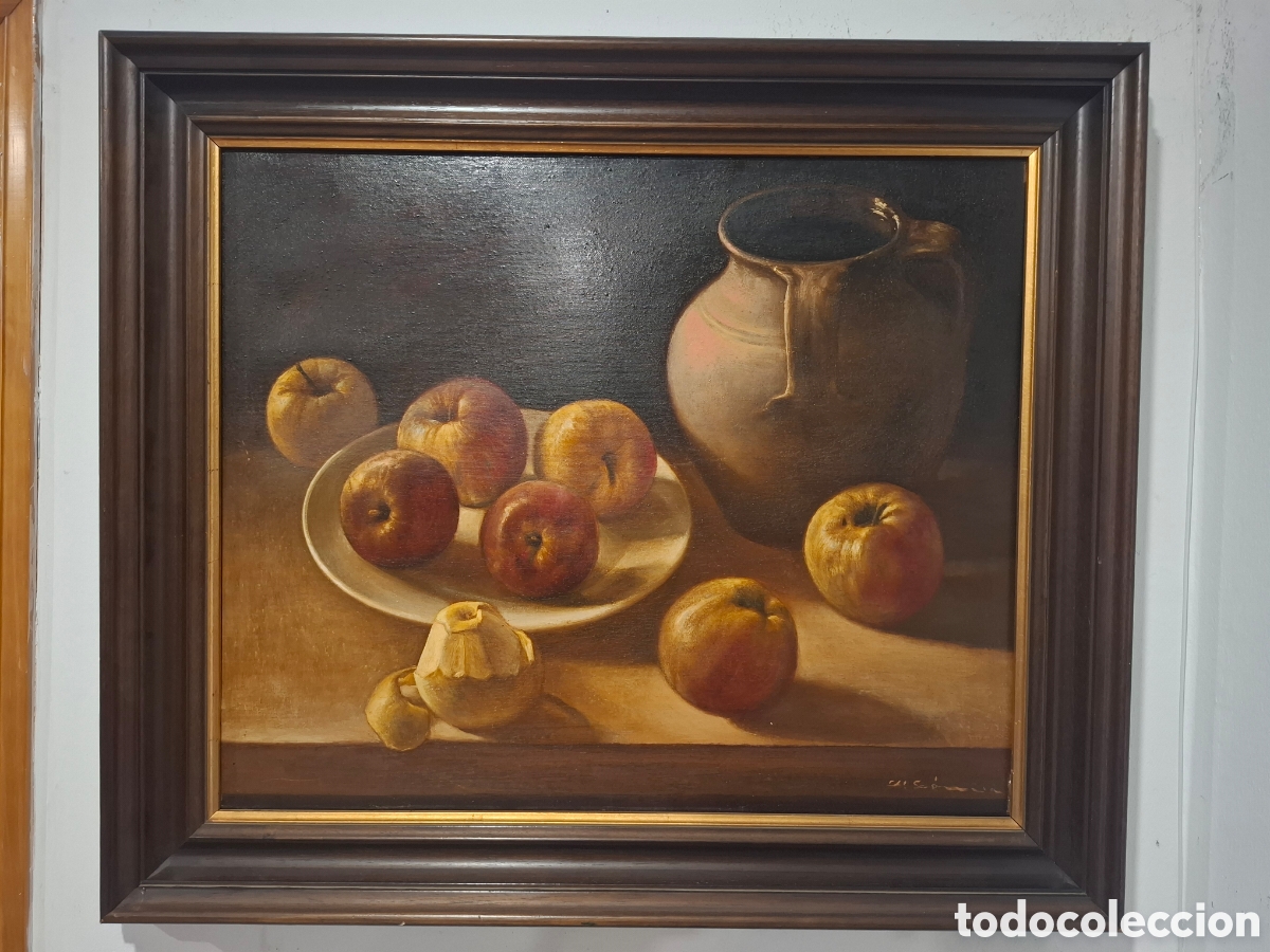 Arte: Oleo sobre lienzo boddgon de francisco gomez 81 &times;70
