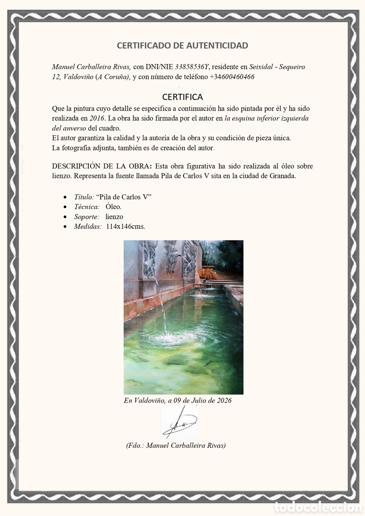 Arte: Cuadro Manuel Carballeira Rivas - Foto 3
