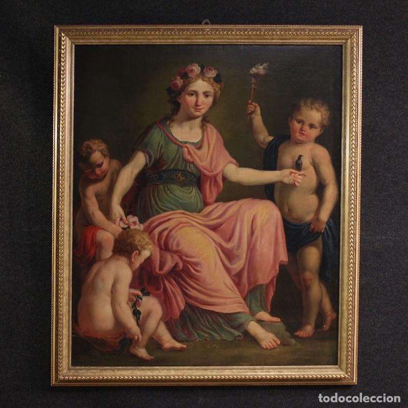 Arte: Magn&iacute;fica pintura neocl&aacute;sica del siglo XVIII, Aurora triunfando sobre la noche.