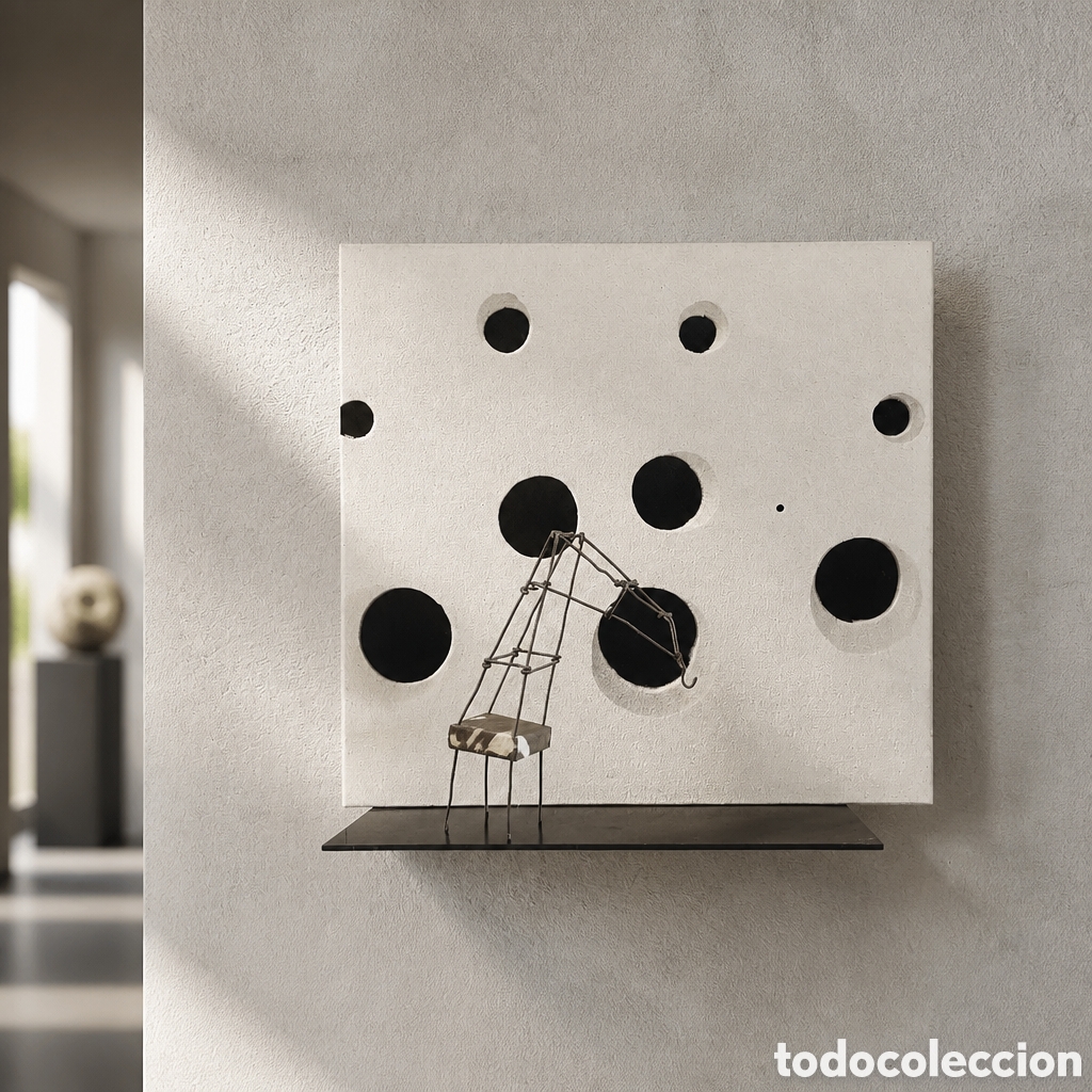 Arte: TONO CARBAJO VILLAVERDE. VIGO 1960. OBRA TRIDIMENSIONAL. OLEO SOBRE LIENZO. FIRMADO Y FECHADO 1998