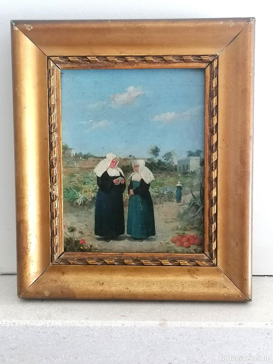 Arte: Jos&eacute; de la Vega Y Marrugal (1827-1896) pintura al &oacute;leo sobre tabla de madera