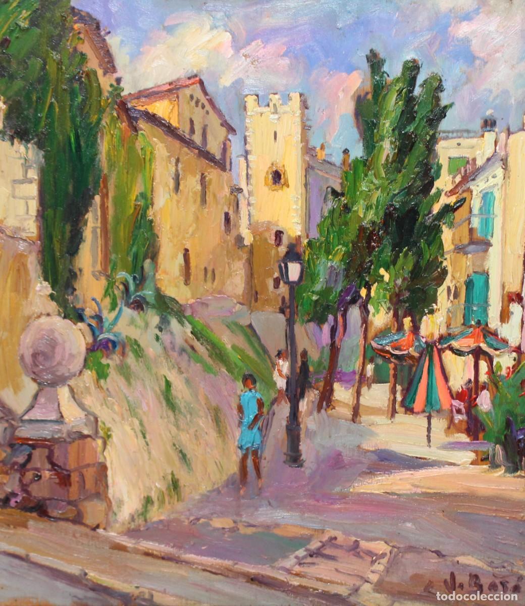 Arte: JOAN BAR&Oacute; MAGRINY&Agrave; (Barcelona, 1903 - Barber&agrave; del Vall&egrave;s, 1976) OLEO TABLA. CARRER DELS GAVATXONS
