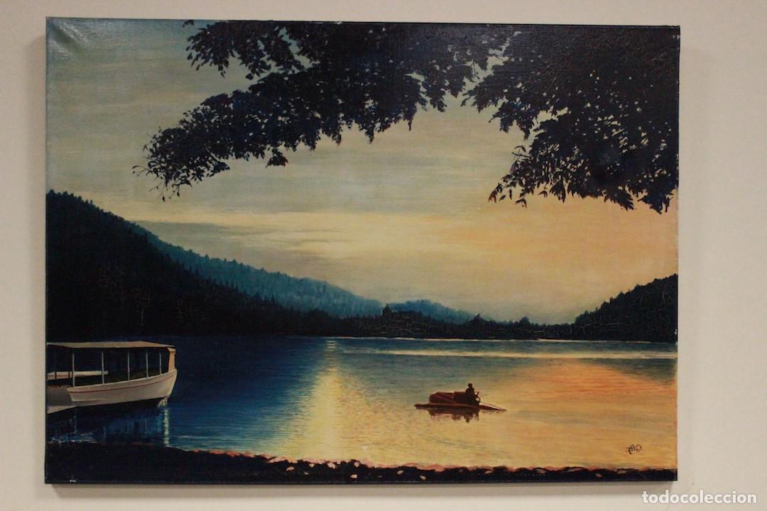 Arte: ATARDECER, &Oacute;LEO SOBRE LIENZO, FIRMADO CON LAS INICIALES M.D.71