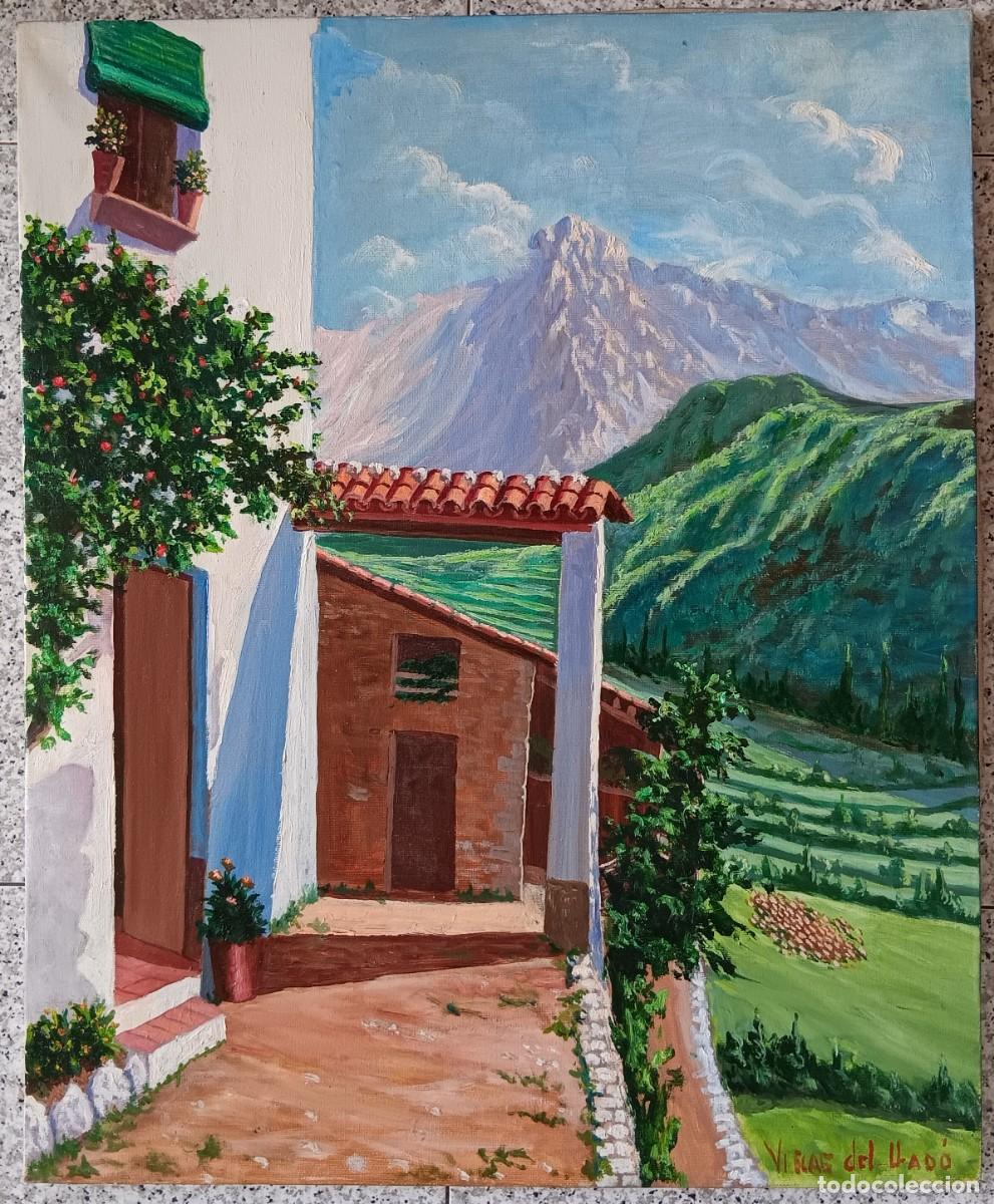 Arte: JOSEP VI&Ntilde;AS MONTBLANCH, BERGA (BARCELONA) 1924-2012. VI&Ntilde;AS DEL LLAD&Oacute;. &Oacute;LEO S/TELA 61 X 50.