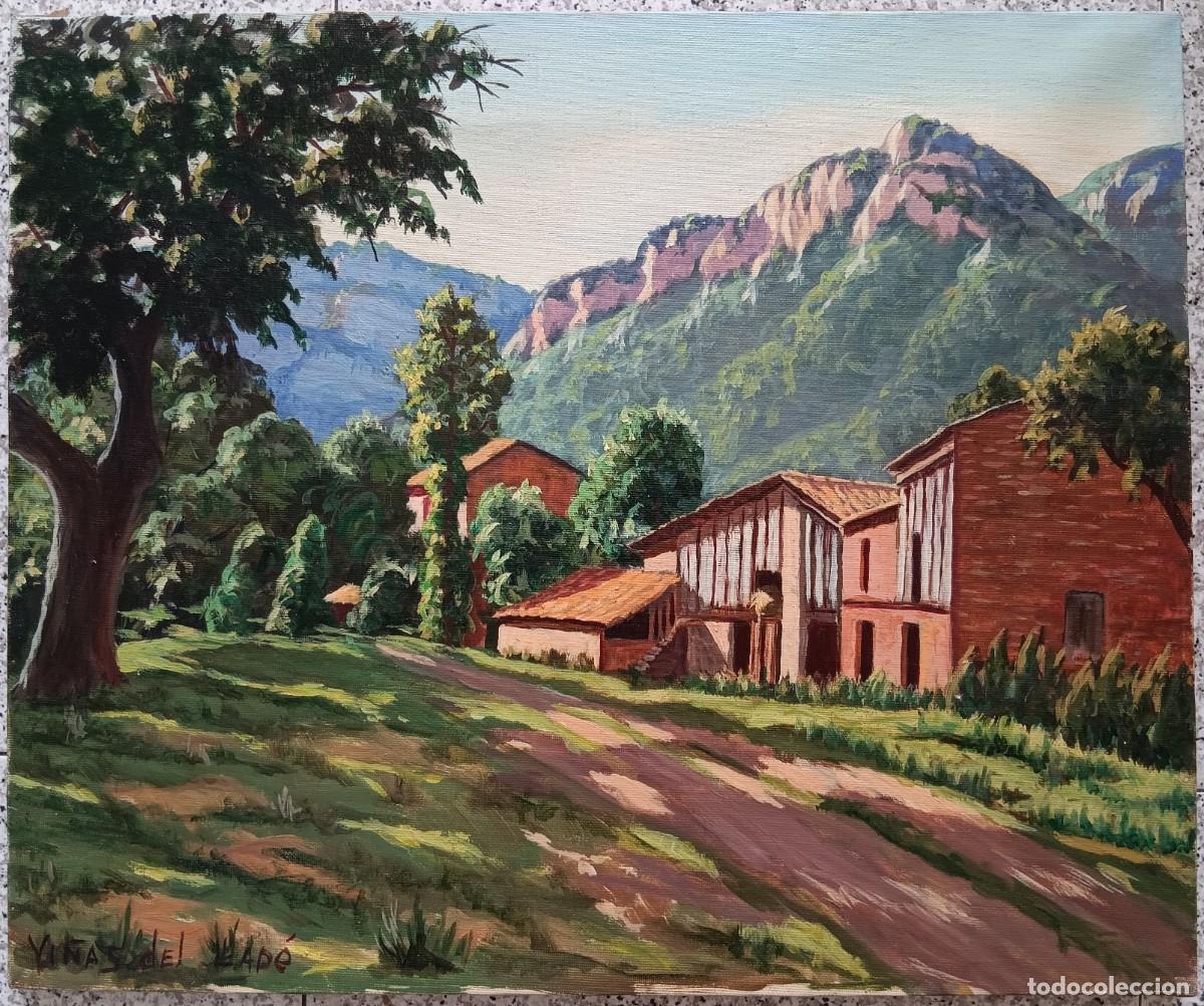 Arte: JOSEP VI&Ntilde;AS MONTBLANCH, BERGA, 1924-2012. VI&Ntilde;AS DEL LLAD&Oacute;. &Oacute;LEO SOBRE TELA 55 X 44. FIRMADO.