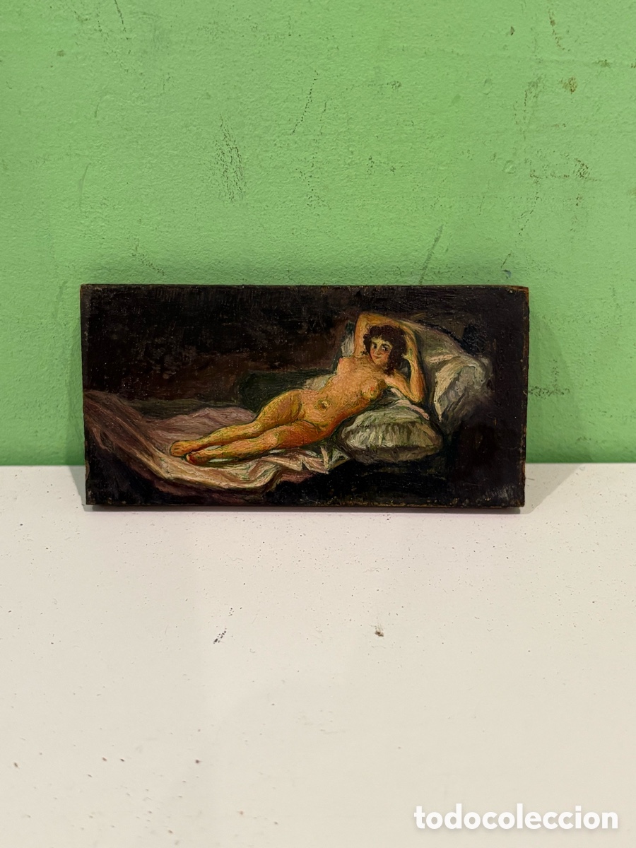 Art: Arturo Mart&iacute;nez Cabezas (Valencia 1899) &oacute;leo sobre tablex mujer desnuda