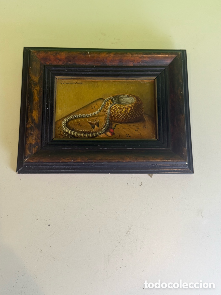Art: ARTURO MART&Iacute;NEZ CABEZAS (Valencia, 1899) &ndash; Bodeg&oacute;n con collar de perlas &ndash; Obra firmada