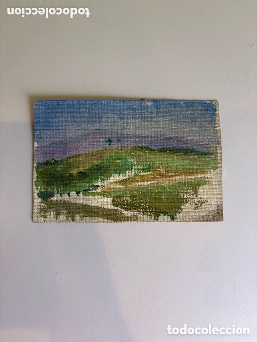 Arte: Arturo Mart&iacute;nez Cabezas &oacute;leo sobre i paisaje catal&aacute;n estudio original