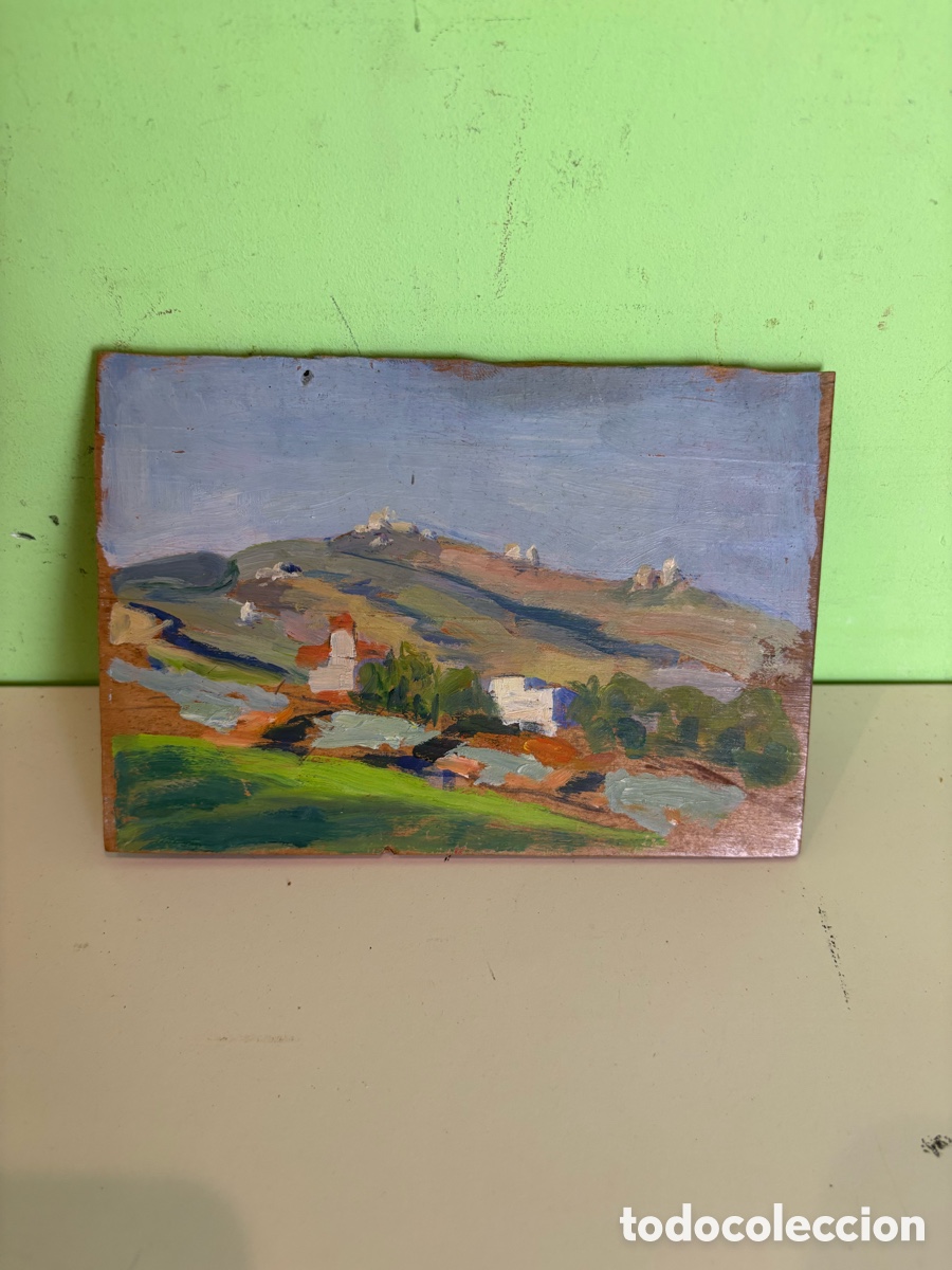 Kunst: Arturo Mart&iacute;nez Cabezas (1899) &ndash; Paisaje rural. &Oacute;leo sobre tabla.