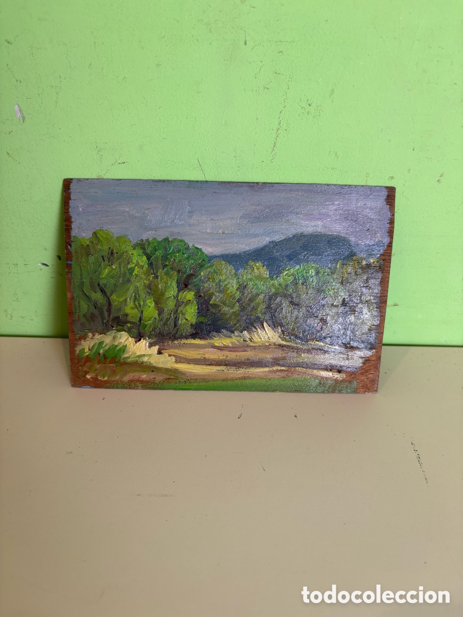 Kunst: Arturo Mart&iacute;nez Cabezas (1899) &ndash; Paisaje mediterr&aacute;neo. &Oacute;leo sobre tabla.