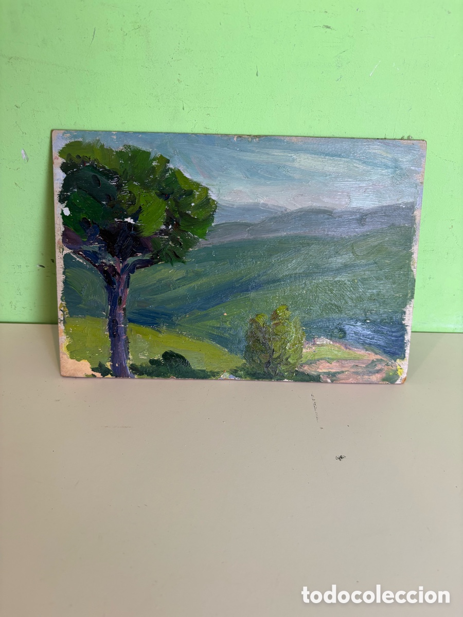 Arte: Arturo Mart&iacute;nez Cabezas (1899) &ndash; Paisaje con &aacute;rbol. &Oacute;leo sobre tablex.