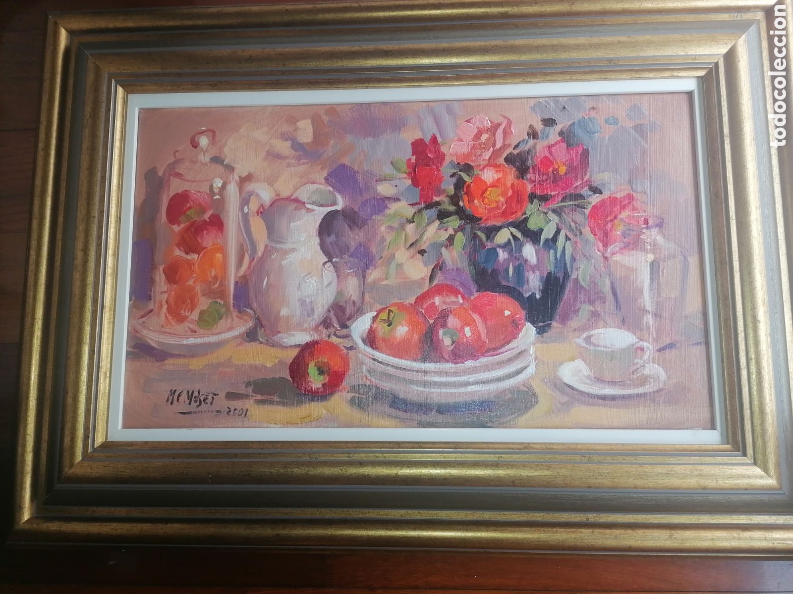 Arte: &Oacute;leo Original Bodeg&oacute;n - M. Carme Muset (Firmado y Enmarcado)