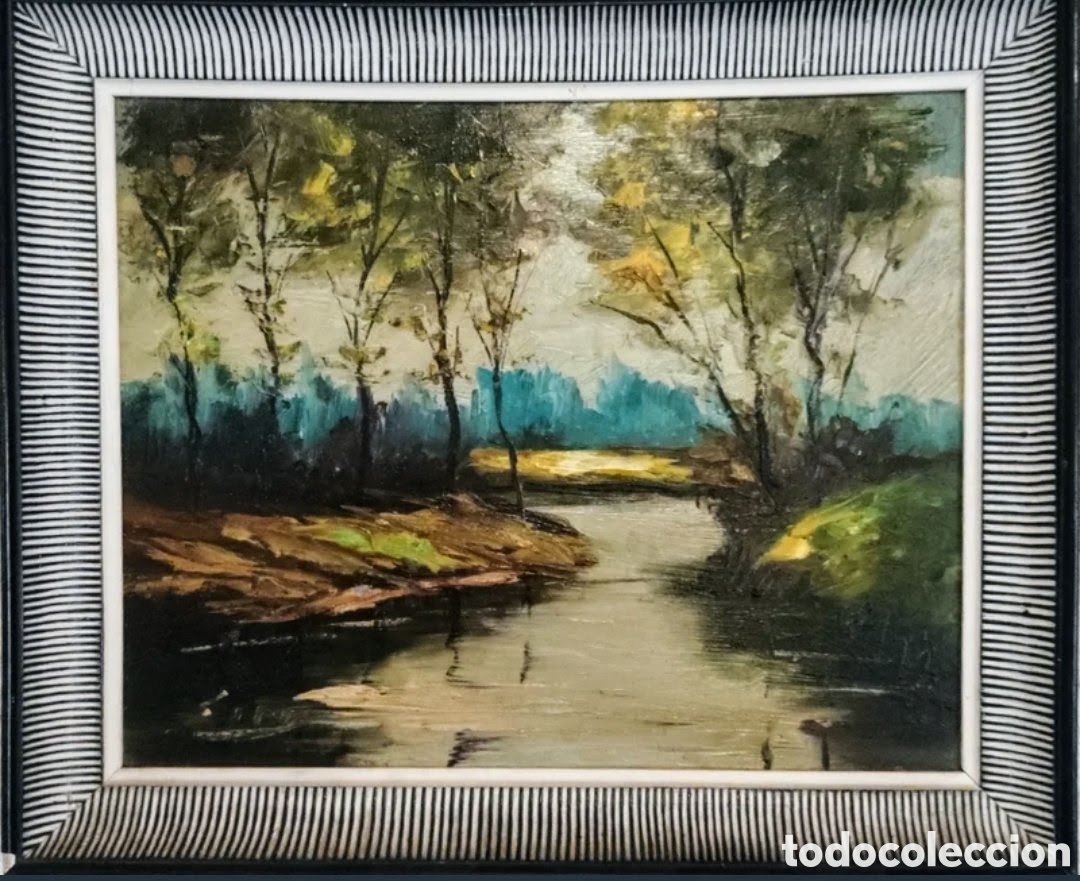 Kunst: &Aacute;rboles junto al r&iacute;o, &oacute;leo