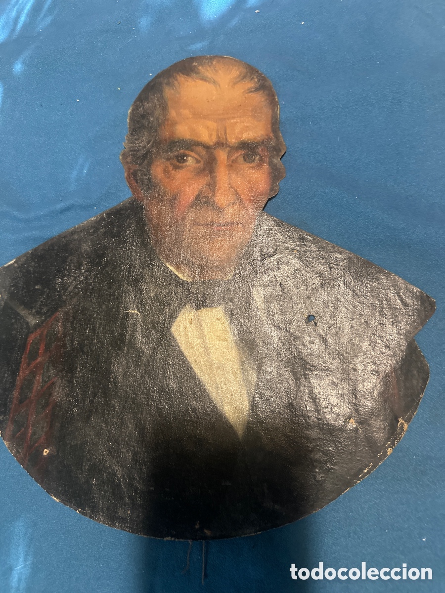 Arte: retrqto siglo xix oleo recortado