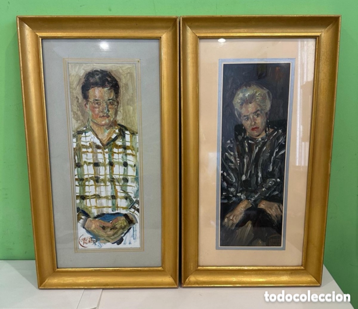 Arte: Carles Prun&eacute;s (Barcelona, 1937-2017) Pareja de retratos originales firmados