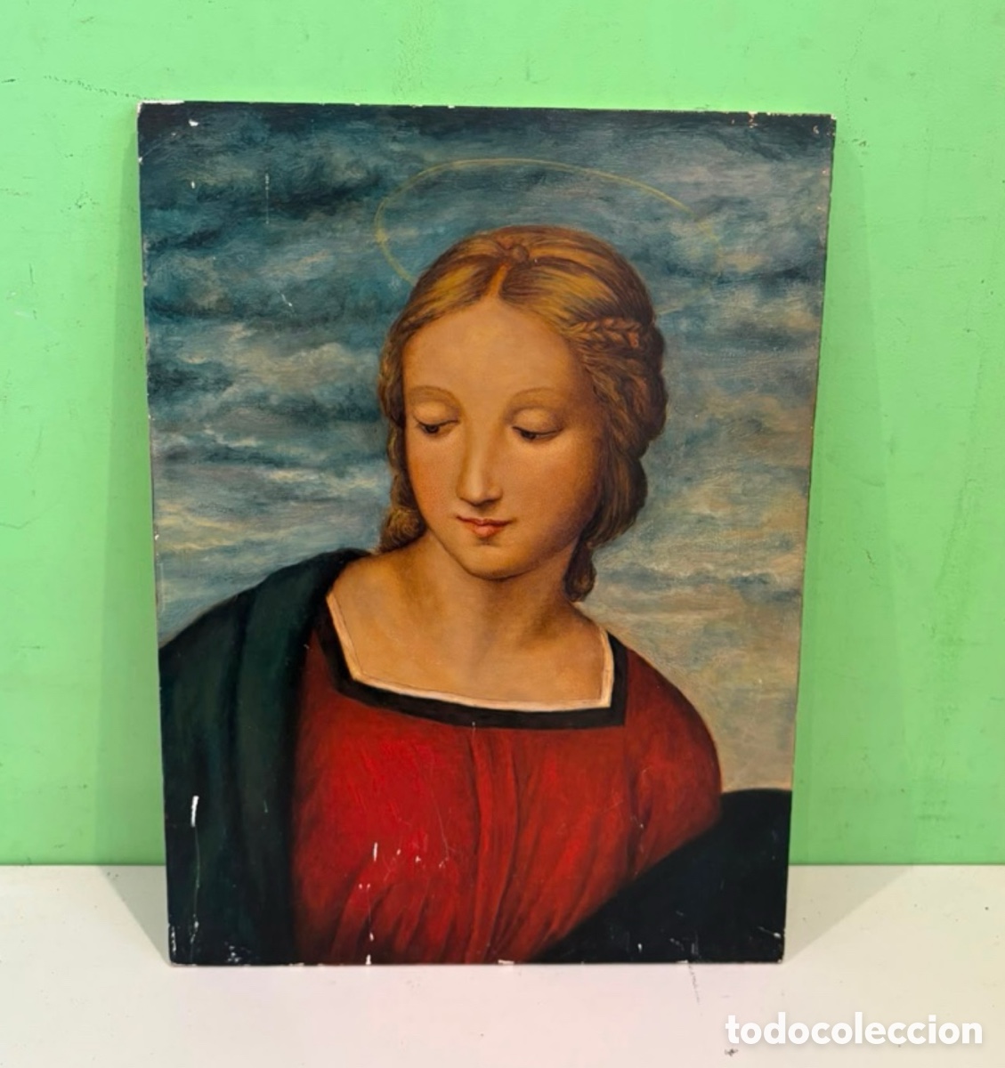 Arte: Manuel Rufi Gibert (Matar&oacute;, 1931) &ndash; Copia de &ldquo;La Virgen del Jilguero&rdquo; de Rafael &ndash; &Oacute;leo sobre tablex,