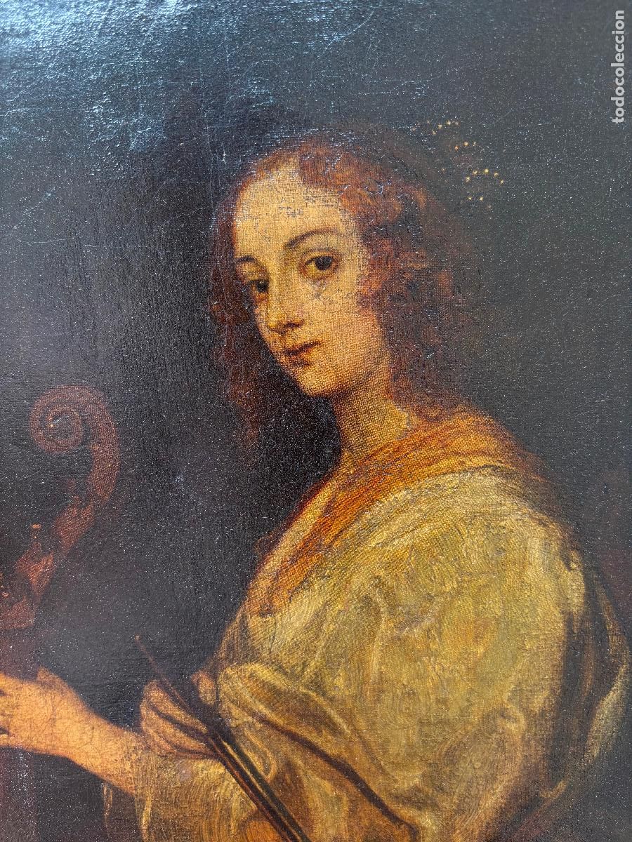 Arte: Retrato de Mary Ruthven Cuadro &oacute;leo lienzo reentelado antiguo procedente de casa noble de barcelona