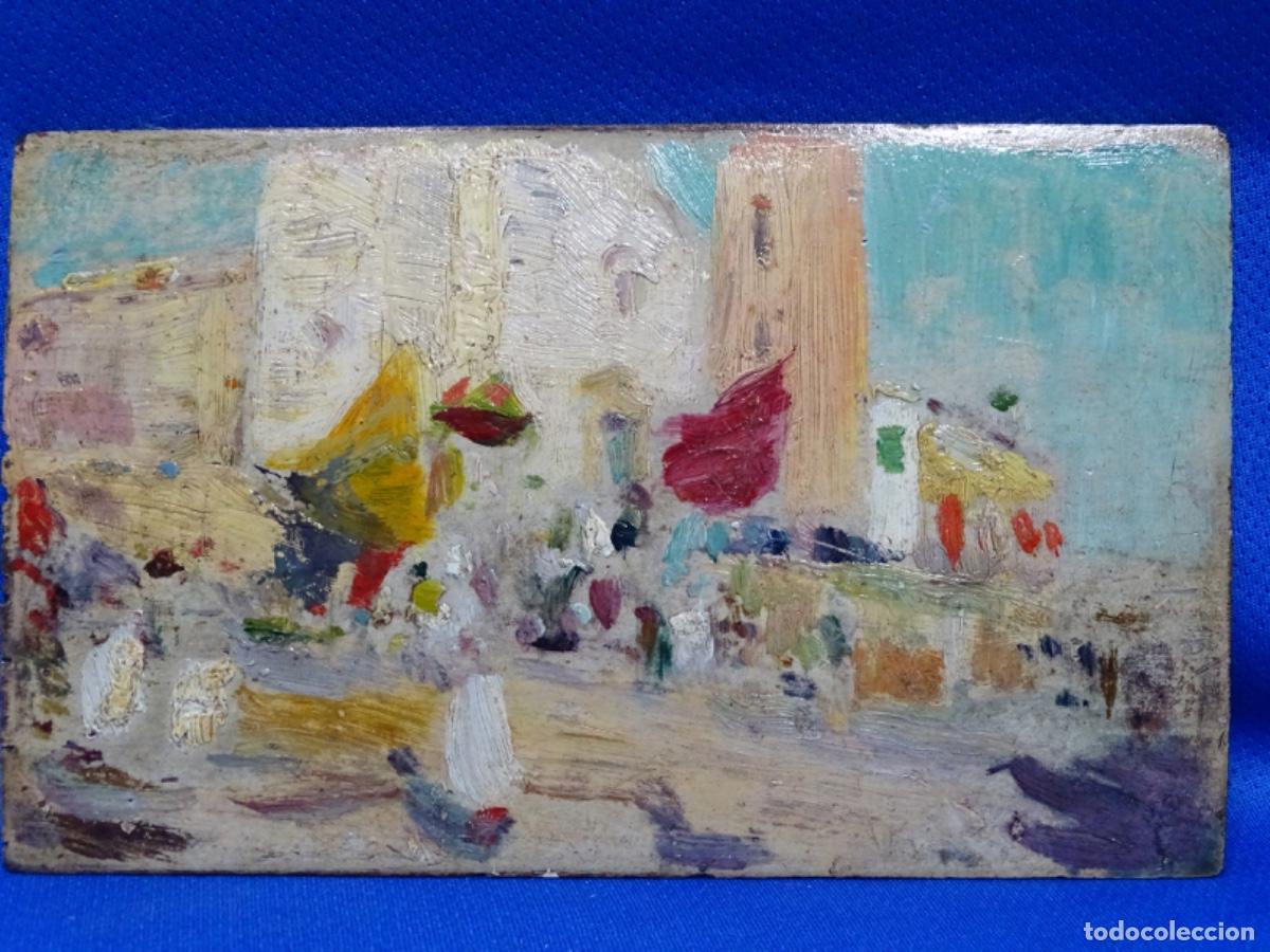 Arte: ANTIGUO &Oacute;LEO SOBRE TABLA ANONIMO SIGLO XIX. TRAZO MAGISTRAL.