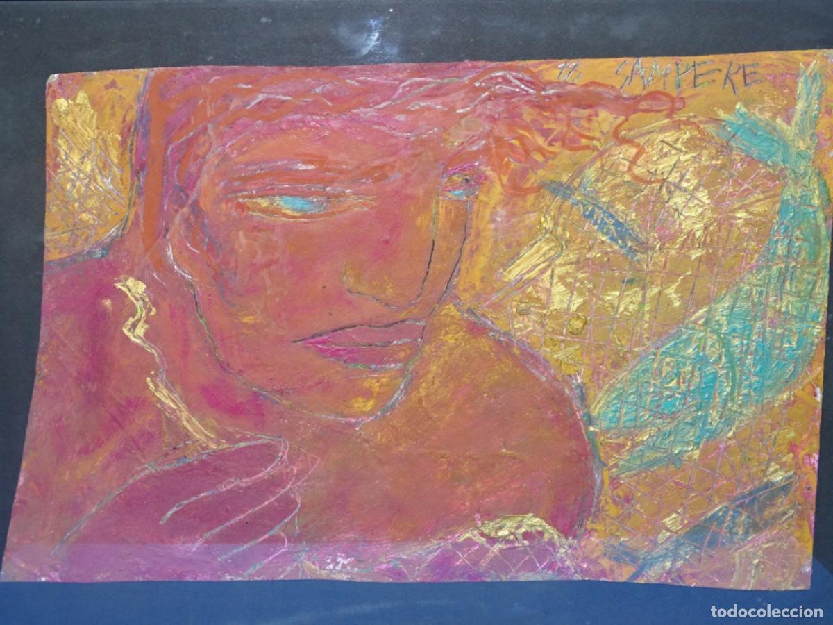 Arte: T&Eacute;CNICA MIXTA SOBRE CARTULINA CRISTINA SAMPERE 88. PECES.