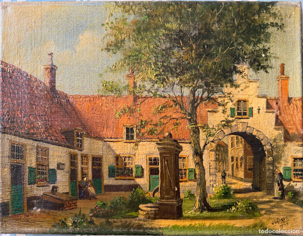 Arte: Jacobus Lambertus Dispo , Holanda , &oacute;leo lienzo 1944 . R407