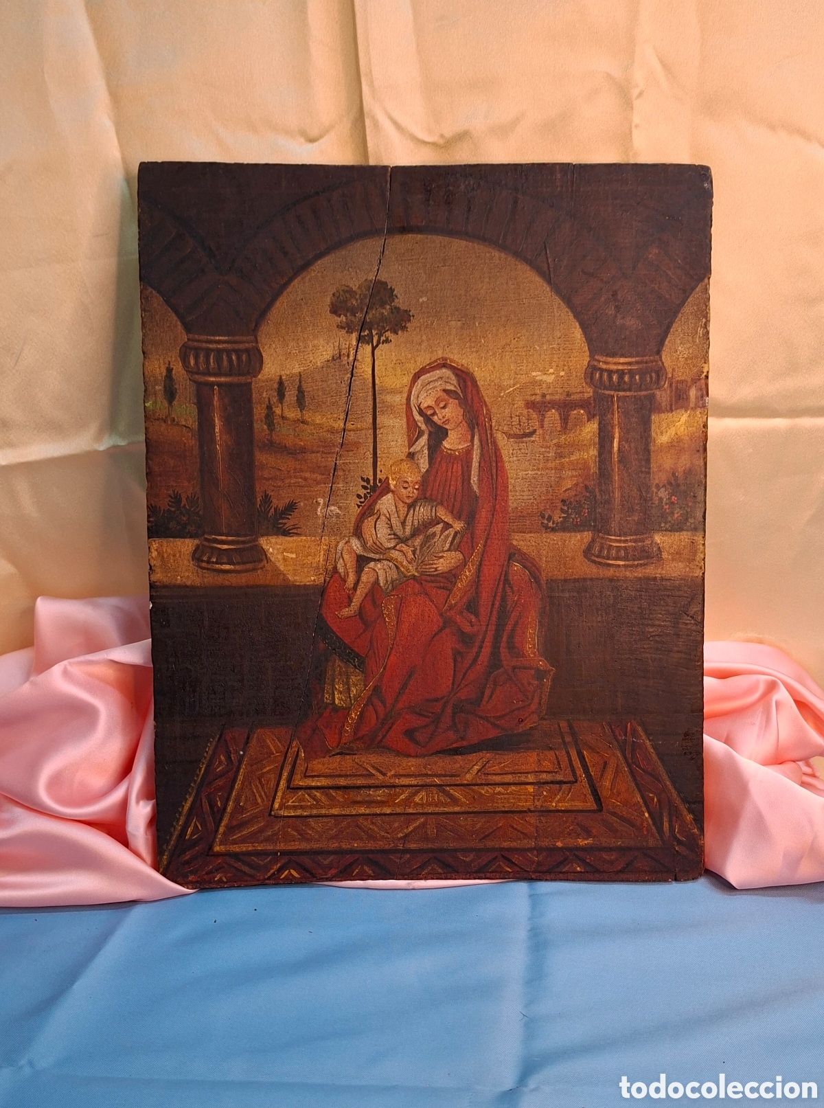 Arte: Pintura sobre madera de finales Siglo XIX