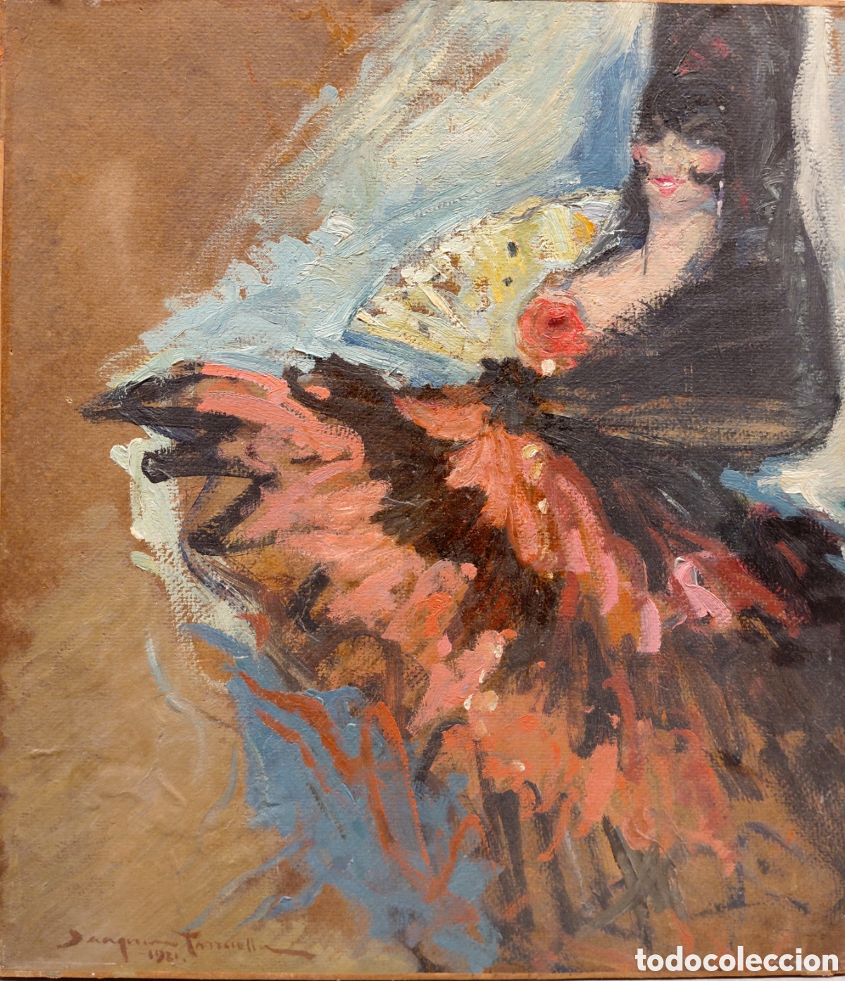 Arte: Joaqu&iacute;n Terruella (1891-1957). Manola (1921), &oacute;leo sobre cart&oacute;n pegado a tabla.