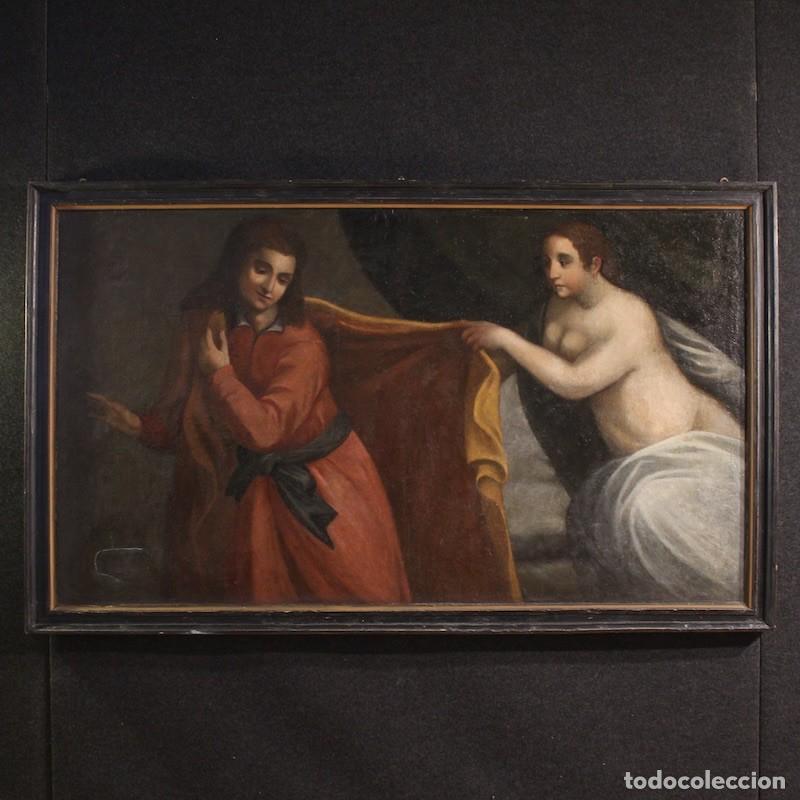 Arte: Pintura italiana antigua, Jos&eacute; y la esposa de Potifar, del siglo XVII.