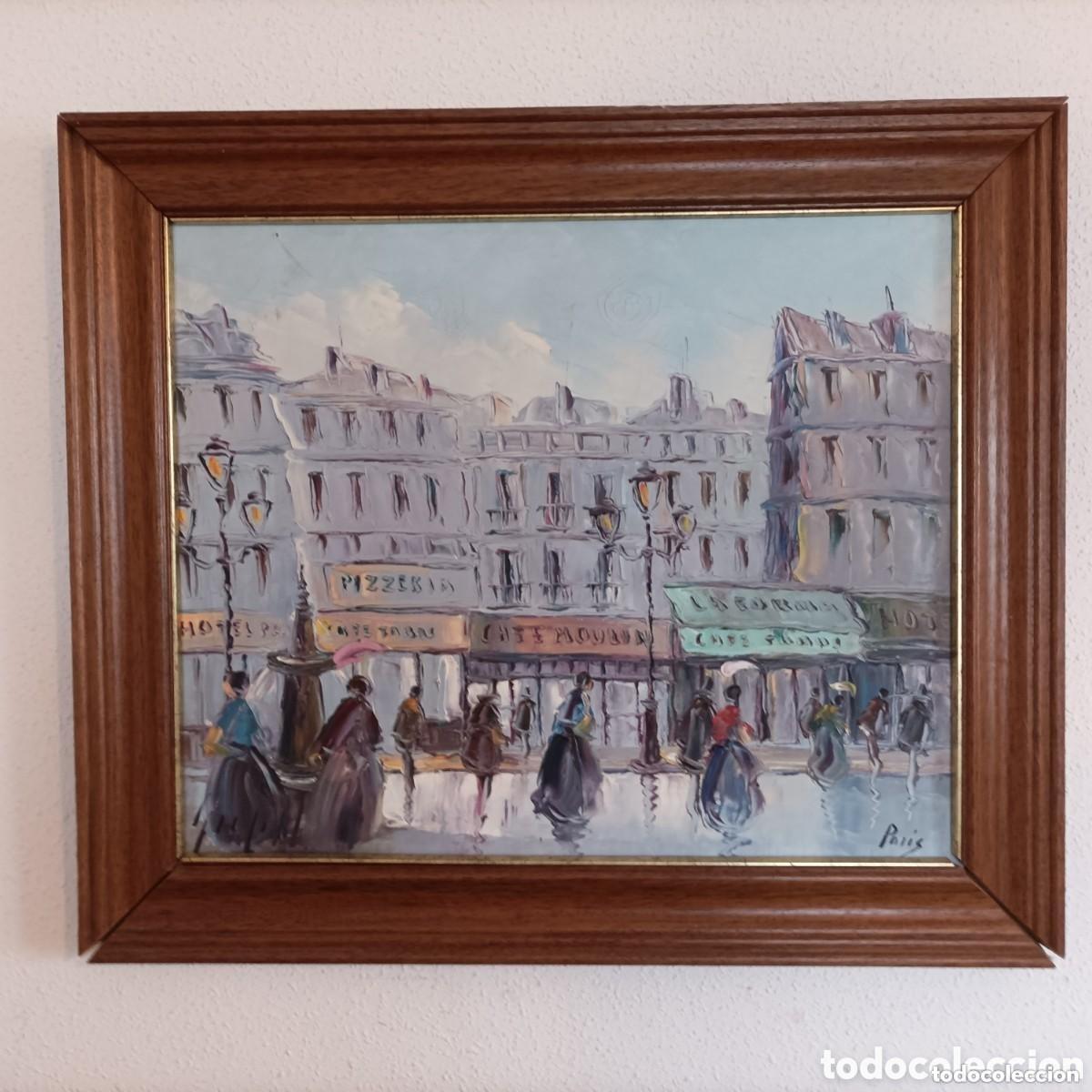 Arte: Precioso &Oacute;leo calle Parisina