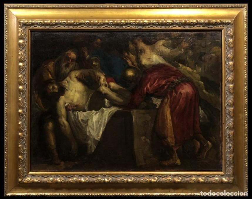 Arte: EL ENTIERRO DE CRISTO (SEG&Uacute;N TIZIANO) - ESCUELA EUROPEA (XIX)