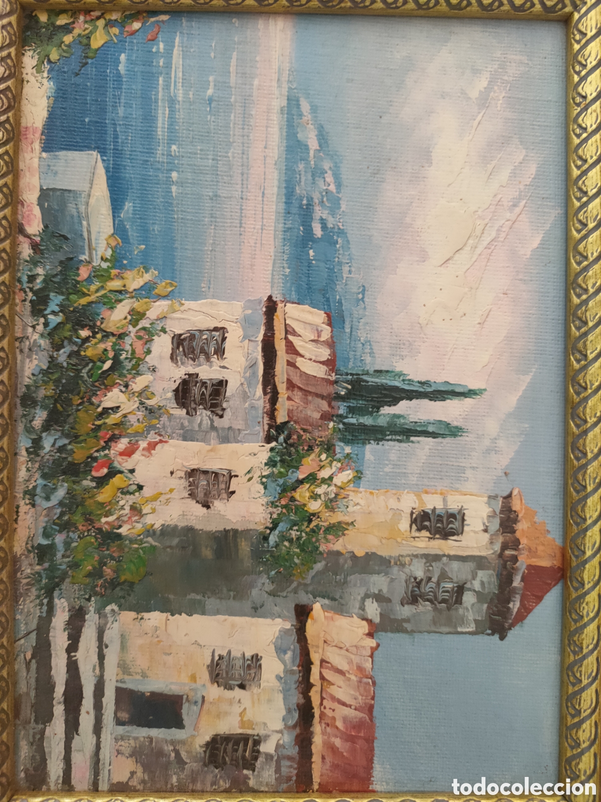 Arte: &Oacute;leo original sobre tabla enmarcado - Foto 2