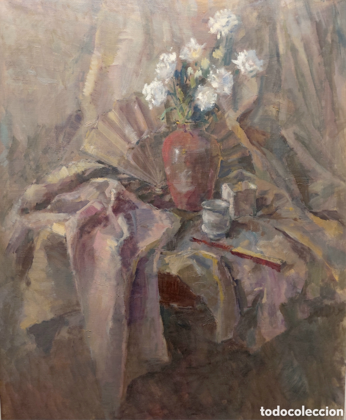 Arte: Joan Collado Ant&oacute;n (1948). Bodeg&oacute;n, &oacute;leo sobre lienzo.