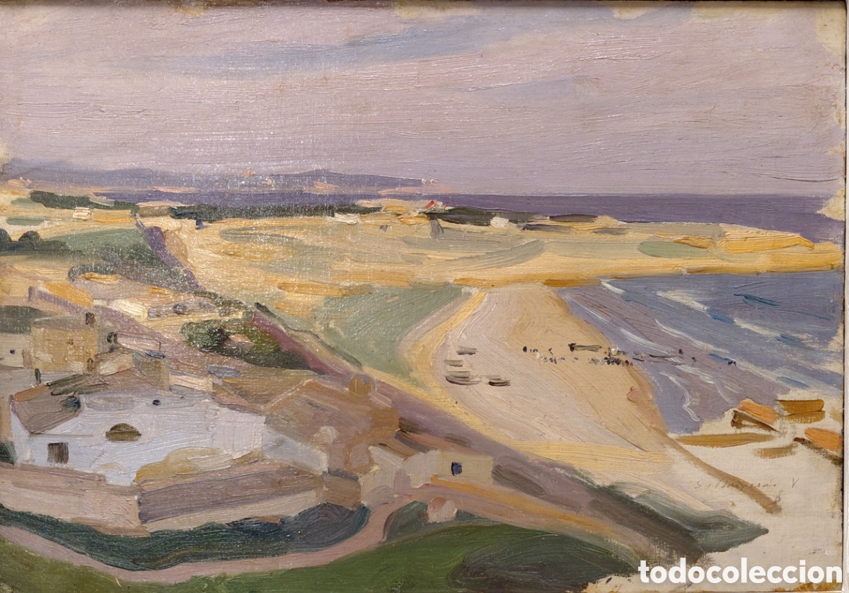 Arte: Dion&iacute;s Baixeras Verdaguer (1862-1943). Marina, &oacute;leo sobre lienzo.