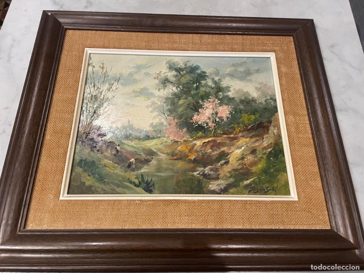 Arte: RIGAU GELI - PINTURA , PAISAJE PINTADO AL OLEO - 55,5X47,5 MEDIDA MARCO PINTURA 37X29 CM.