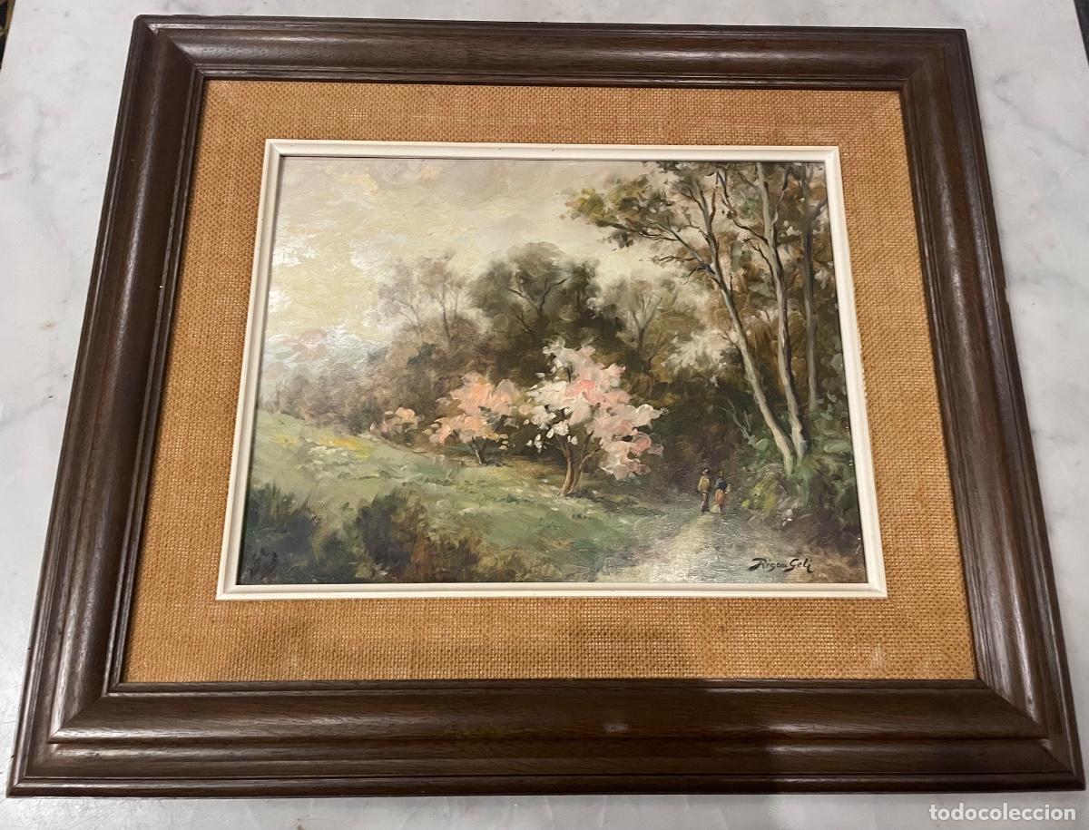 Arte: RIGAU GELI - PINTURA , PAISAJE PINTADO AL OLEO - 55,5X47,5 MEDIDA MARCO PINTURA 37X29 CM.